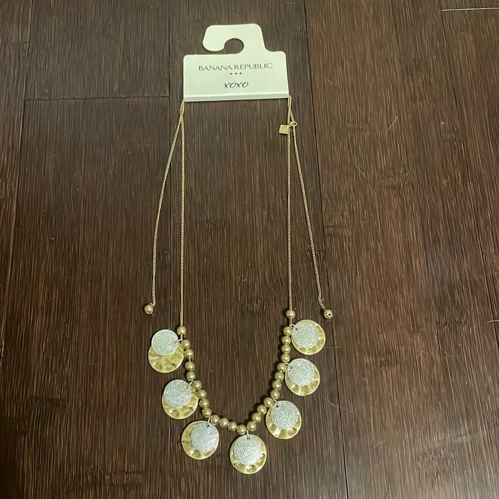 Silver And Gold Disc Necklace